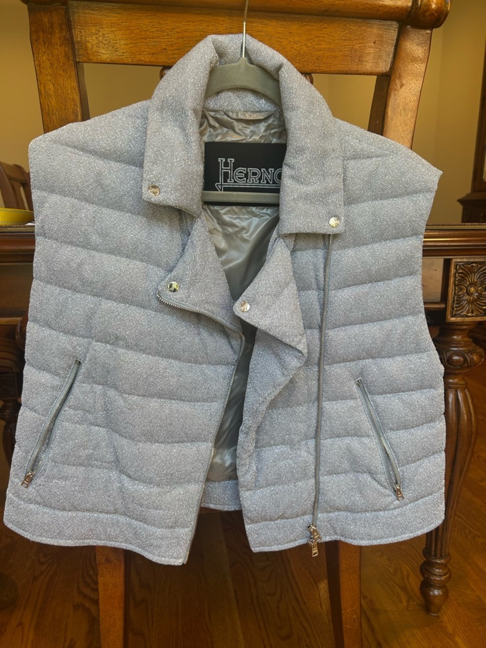 Herno Silver Metallic Vest